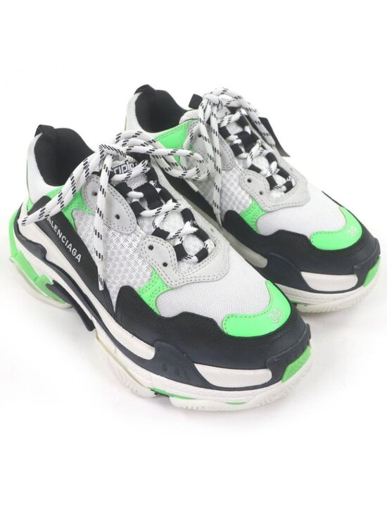 Balenciaga Triple S Mesh Leather Distressed Dad Shoes Low Cut Sneakers - Picture 3 of 11